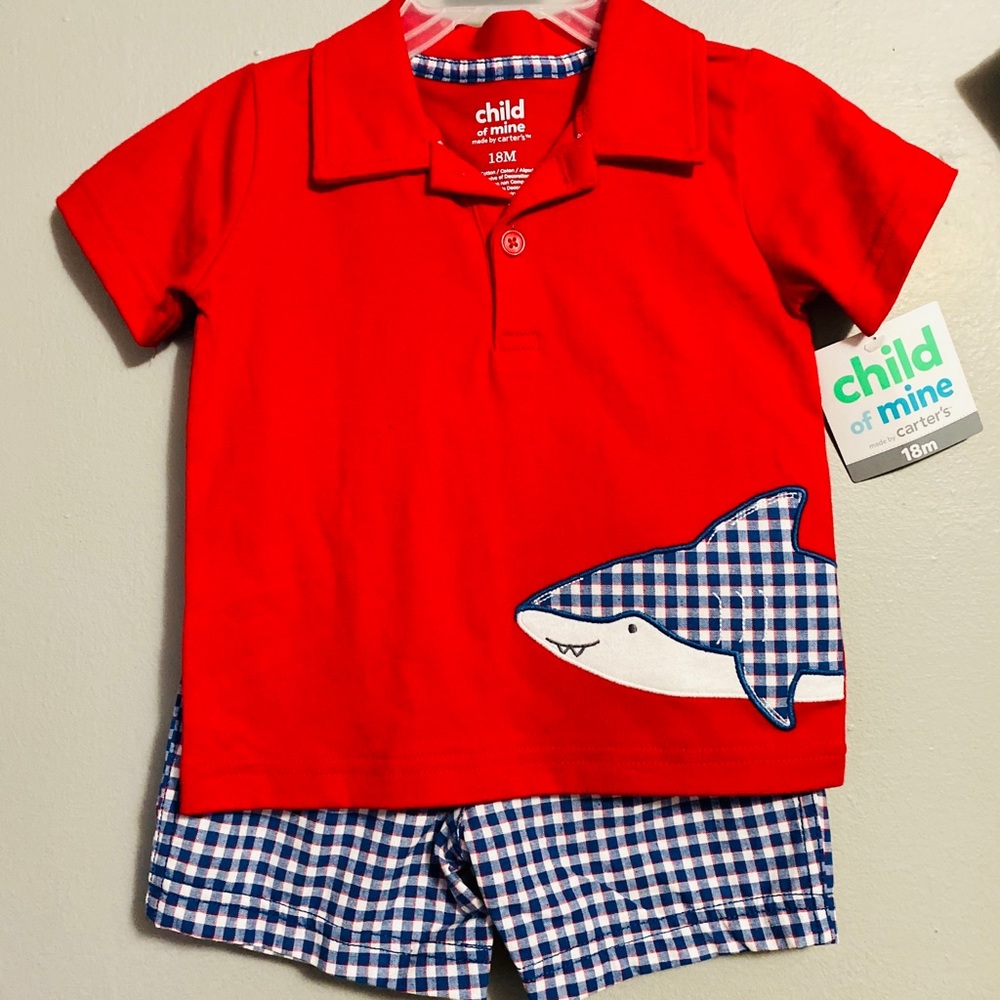 Boys 18m shirt and short set New with tags